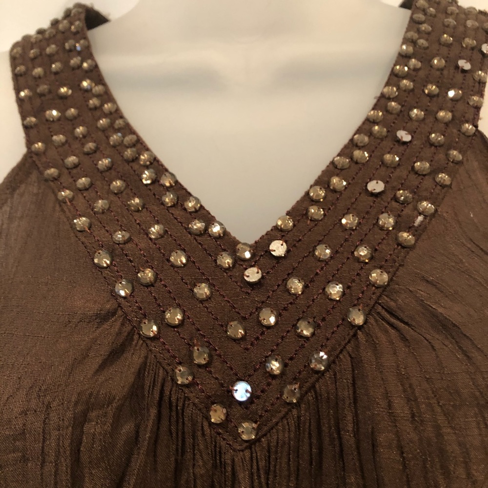 🔥Too Mi Brown Halter Cut Top, Size Large